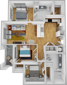 Three Bedroom / Two Bath 1130 Sq. Ft.*